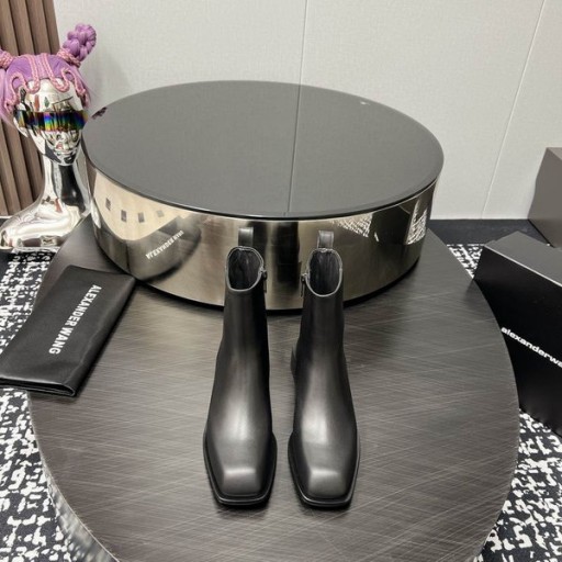 Alexander Wang Mulheres Throttie Tornozelo Botas em Preto