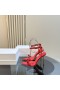 Alexander Wang Mban Dearg Bun Rúitín Strap Ard-heeled Sandals Dearg