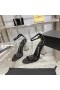 Alexander Wang Women's Sandals With Rhinestone Chunky Heel In Black Sale
