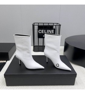 Alexander Wang Donna Bianco Delphine Metà di-Vitello Stivali In Pelle