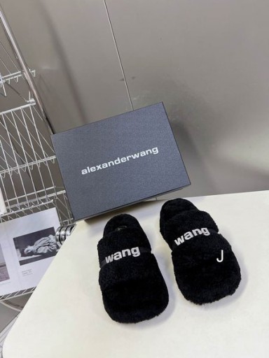 Alexander Wang Kvinne Chunky Plattform Lysbilder Med Logo I Svart For Billig