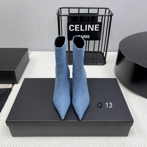 Damskie buty do połowy łydki Delphine od Alexander Wang z denimu