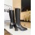 Alexander Wang Women's Black Zip High Boots With Block Heel In Leather