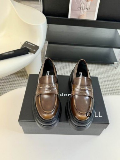 Alexander Wang Femei Maro Carter Mid-Toc Lug Loafer Din Piele