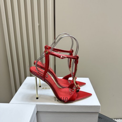 Alexander Wang Femei de Aur Sandale cu Toc Înalt În Roșu