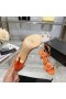 Alexander Wang Femei 7cm Dom 105 Șarpe de Apă Strappy Sandal In Orange