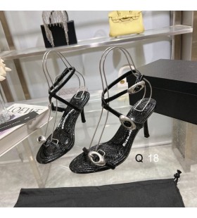 Alexander Wang Femei 7cm Dom 105 Șarpe de Apă Strappy Sandal Negru