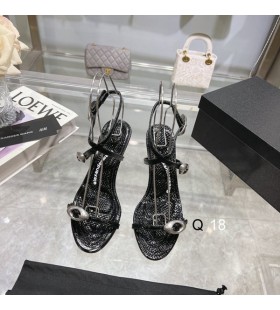 Alexander Wang Femei 7cm Dom 105 Șarpe de Apă Strappy Sandal Negru