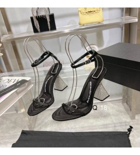 Alexander Wang pentru Femei Sandale Cu Stras Toc Indesata Negru Vânzare
