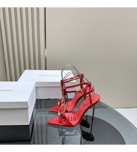 Alexander Wang Žien Zlato Vysoké Podpätky Sandále V Červenej farbe