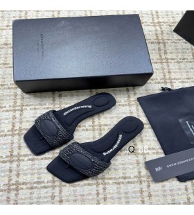 Alexander Wang Žien Vy List Sandále V Čiernej farbe