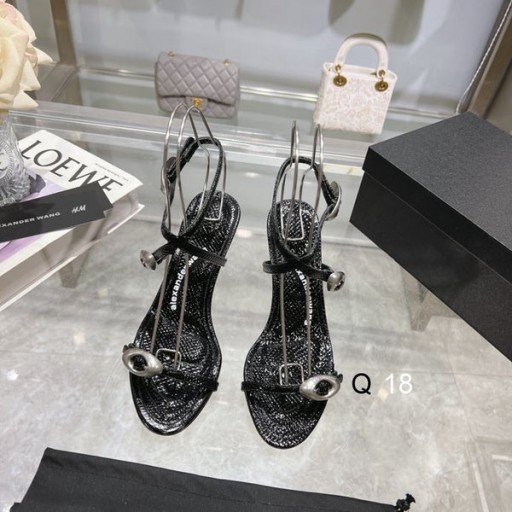 Alexander Wang Kvinnors 7cm Dome 105 Vatten Orm Strappy Sandal I Svart