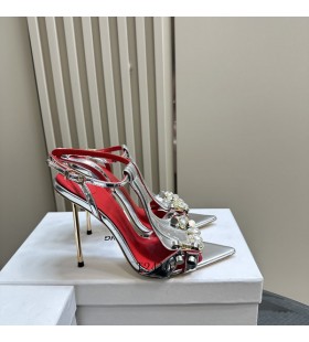 Alexander Wang Kvinnors Högklackade Sandaler Med Strass I Silver