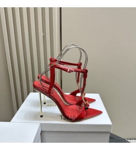 Alexander Wang Women's Gold High-Heeled Sandals In Red