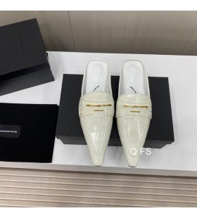 Alexander Wang para la Mujer puntera Puntiaguda Mulas En Blanco