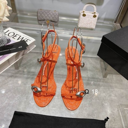 Alexander Wang Dámské 7cm Dome 105 Vodního Hada Strappy Sandály V Oranžové barvě