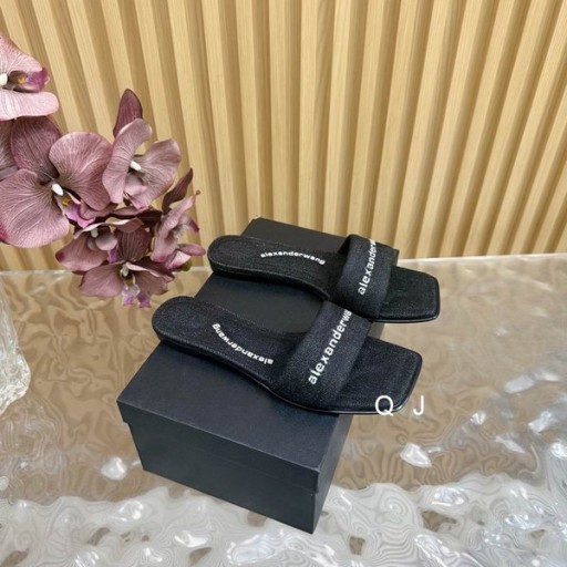 Alexander Wang Dámské Vy Slide Sandály V Černé Denim