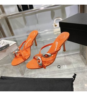 Alexander Wang Dámské 7cm Dome 105 Vodního Hada Strappy Slide Sandály V Oranžové barvě
