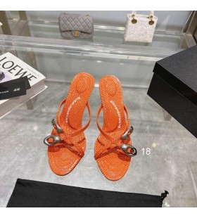 Alexander Wang Dámské 7cm Dome 105 Vodního Hada Strappy Slide Sandály V Oranžové barvě