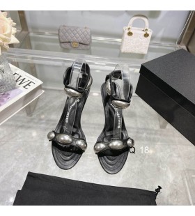 Alexander Wang Dámské 7cm Dome Kůže, Vysoké podpatky Sandály V Černé barvě