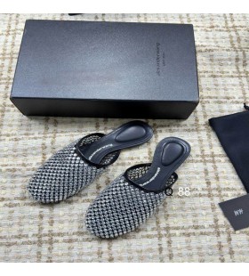 Alexander Wang Dámské Sandály S Kamínky V Černé/Stříbrné