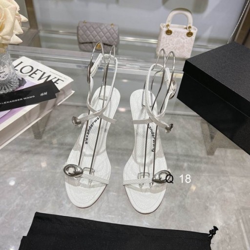 Alexander Wang Kvinders 7cm Dome 105 Vand Slange Strappy Sandal I Hvid