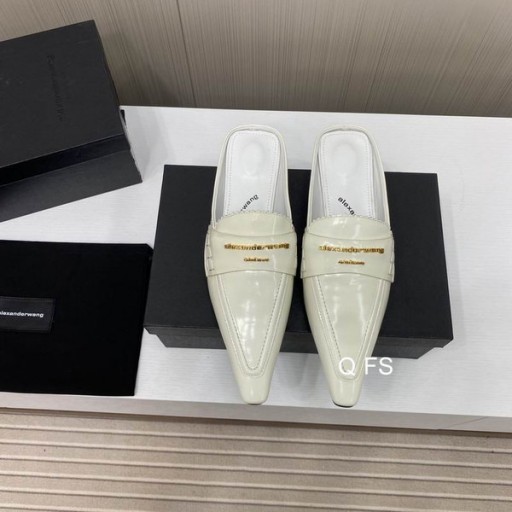 Alexander Wang Kvinders Spidse-toe Muldyr I Hvid