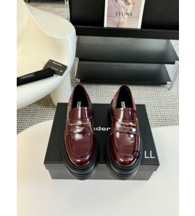 Alexander Wang Kvinders Carter Læder Platform Loafers I Bourgogne
