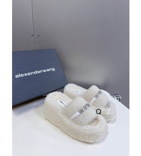 Alexander Wang Kvinder er Chunky Platform Dias Med Logo I Hvidt