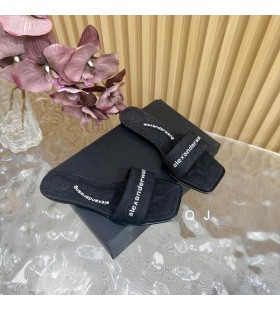 Alexander Wang Kvinders Vy Slide Sandaler I Sort Denim