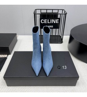 Alexander Wang vrouw Delphine Half-Kuit Laarzen In Denim