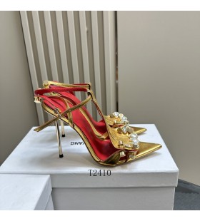 Alexander Wang voor Vrouwen met Hoge Hakken Sandalen Met Strass steentjes In Goud Geel