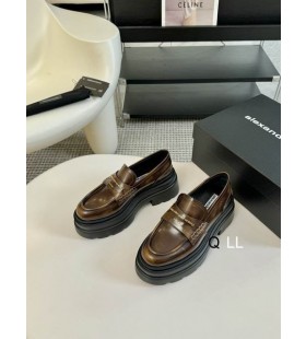 Alexander Wang Naisten Ruskea Carter Puolivälissä Kantapää Raahata Nahka Loafer