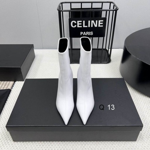 Alexander Wang Femme Blanc Delphine Mi-Mollet Bottes En Cuir