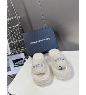 Alexander Wang Femmes Chunky Plate-forme de Diapositives Avec le Logo En Blanc