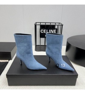 Alexander Wang Femme Delphine Mi-Mollet Bottes En Denim
