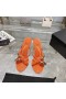 Alexander Wang Damen 7cm Dome 105 Wasser-Schlange Strappy Slide Sandale In Orange