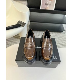 Alexander Wang Women ' s Brown Carter Mid-Heel Lug-Loafer In Leder