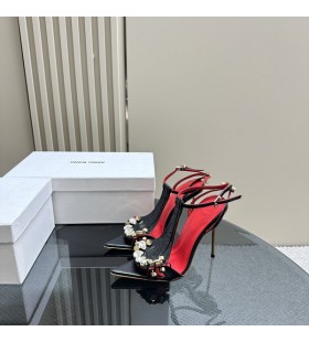 Alexander Wang Damen High-Heeled Sandalen Mit Strass In Schwarz