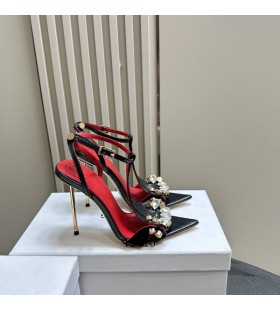 Alexander Wang Damen High-Heeled Sandalen Mit Strass In Schwarz