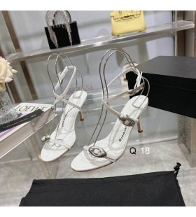 Alexander Wang γυναικεία 7cm Θόλων 105 Νερό Φίδι Strappy Πέδιλο Σε Λευκό
